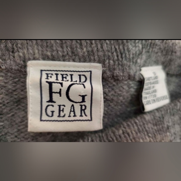 VTG Field Gear 100% Shetland Wool Gray Sweater/ Gender Neutral/ Small - Picture 5 of 7